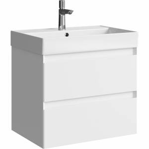Тумба с раковиной Aqwella Geometria GE01652WM белый, 65.5x47