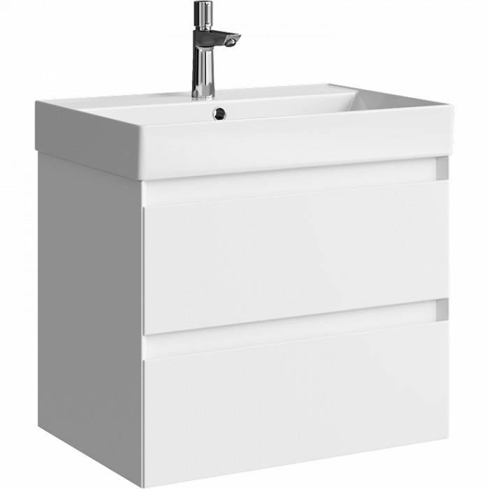 Тумба с раковиной Aqwella Geometria GE01652WM белый, 65.5x47
