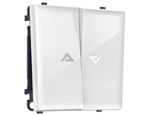 Комплект механизма 2-клавишного выключателя Ambrella Volt Sigma MS104455 белый глянец