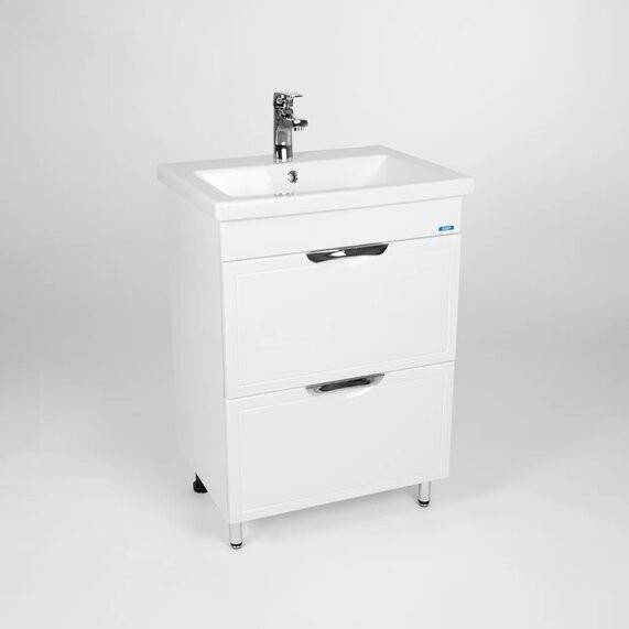 Тумба с раковиной Viant Лима VLIM60CO-T2Y 430x560x820 2 ящика