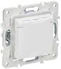 Розетка 1-местная с заземлением, шторками и крышкой IEK Skandy SK-R16-16-44-K01 арктический белый