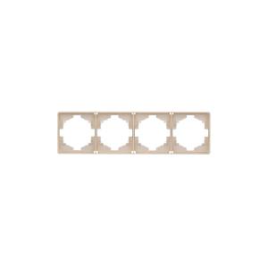 Рамка 4-постовая Kranz Round KR-78-0754-7 бежевый