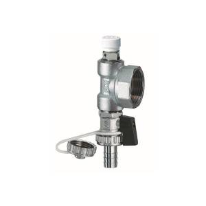 Хромированный концевой узел FAR концевой 1 1/4 (ВР) с ручным воздухоотводчиком и сливным краном