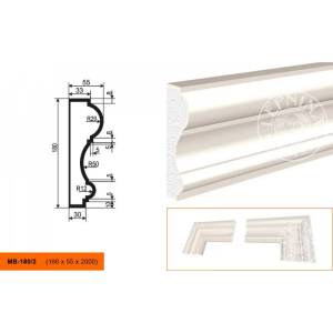 Молдинг LepninaPlast МВ-180/2 200x5.5x18