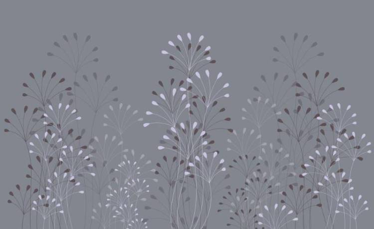 3D Фотообои Artegrafico «Изящные соцветия с гранитным оттенком» PL-044 канвас