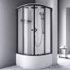 Душевая кабина Am.Pm X-Joy W94C-401A-090BT 90x90, 1/4 круга, профиль матовый черный, стекло прозрачное фото 2