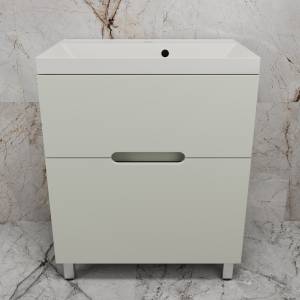 Тумба с раковиной Style Line Матис 70 напольная, олива, раковина жасмин, 82x70x45