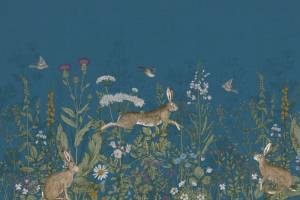 3D Фотообои Artegrafico «Ночные степные зайцы» PD-020 канвас