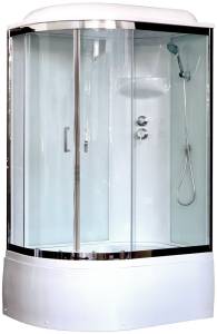 Душевая кабина Royal Bath RB8120BK6-WT-CH-R с высоким поддоном, с сиденьем