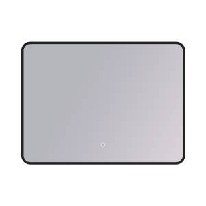 Зеркало DQ Hamburg (Гамбург) DQMHAM10080BLKLT с LED подсветкой, черный, 80x100 см