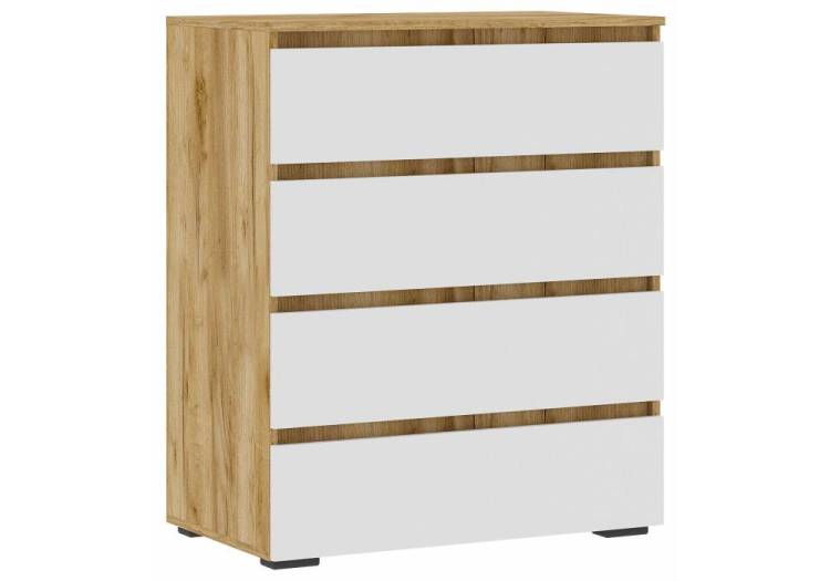 Комод Woodville Элла КМ 02 547971 белый, дуб крафт золотой