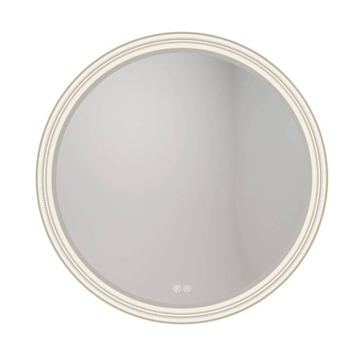 Зеркало Watersense Milana Romantic Black W00113 LED подсветка, сенсор, антизапотевание, D60