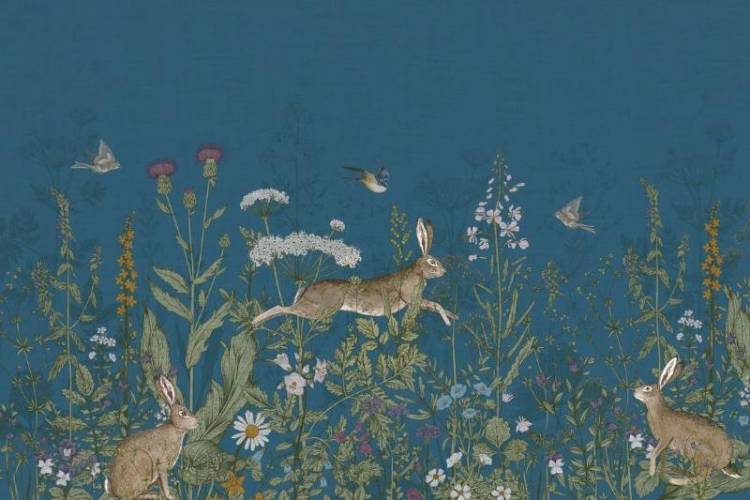 3D Фотообои Artegrafico «Ночные степные зайцы» PD-020 канвас