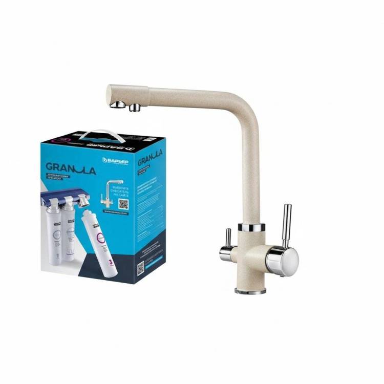 Смеситель для кухни Granula GR-2015 2015 Пирит+АКС-002 под фильтр