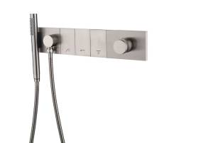 Смеситель для ванны и душа Boheme Zodiac 132-SYS-NB с ручным душем, Nickel Brush