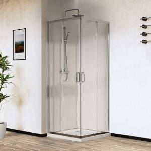 Душевой уголок Vincea City VSS-5CT800CL 800x800, хром, стекло прозрачное