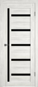 Межкомнатная дверь Владимирская Фабрика Дверей Atum 18 Nord Vellum стекло Black Gloss 900x2000