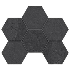 Мозаика Estima Luna 39617 Mosaic/LN04_NS/TE04_NS/25x28,5/Hexagon Black 25x28.5