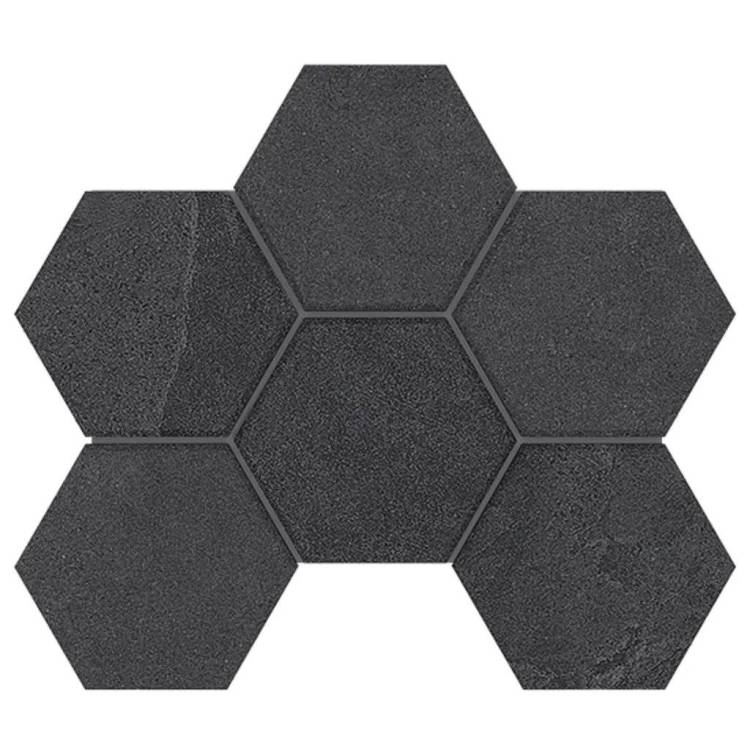Мозаика Estima Luna 39617 Mosaic/LN04_NS/TE04_NS/25x28,5/Hexagon Black 25x28.5