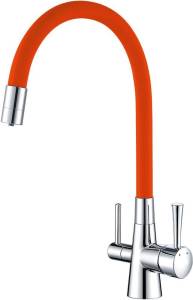 Смеситель для кухни Lemark Comfort LM3075C-Orange с гибким изливом