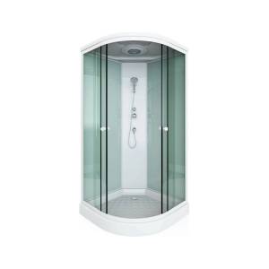 Душевая кабина Arcus Style S-12 90x90x215, фронтальные стекла - матовые фактурные, задние - белые матовые