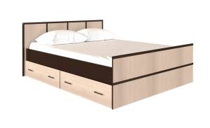 Кровать БТС МЕБЕЛЬ Сакура Light Н001144 венге, с проложками ДСП 140x200