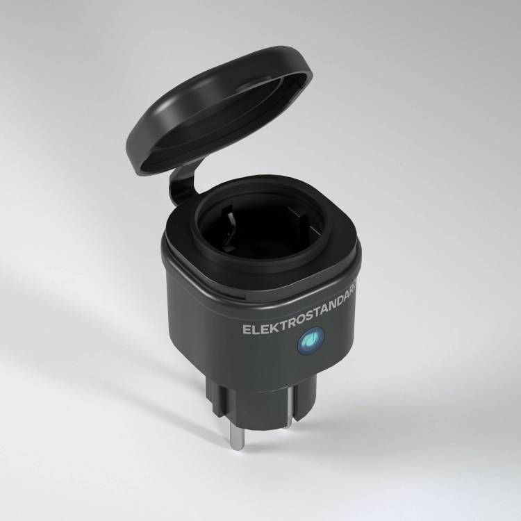 Умная розетка Elektrostandard Wi-Fi 76103/00 с мониторингом энергопотребления IP44 черный