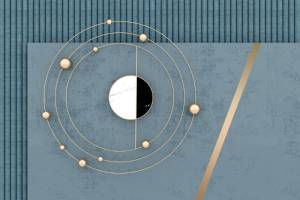 3D Фотообои Artegrafico «Золотая орбита» OP-013 канвас