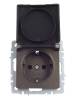 Розетка 1-местная с заземлением, шторками и крышкой IEK Brite BR-R16-16-44-K45 темная бронза фото 10