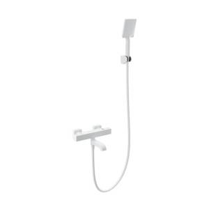 Смеситель для ванны Wonzon & Woghand WW-B2026-A1-MW термостатический, с душевым гарнитуром, белый матовый