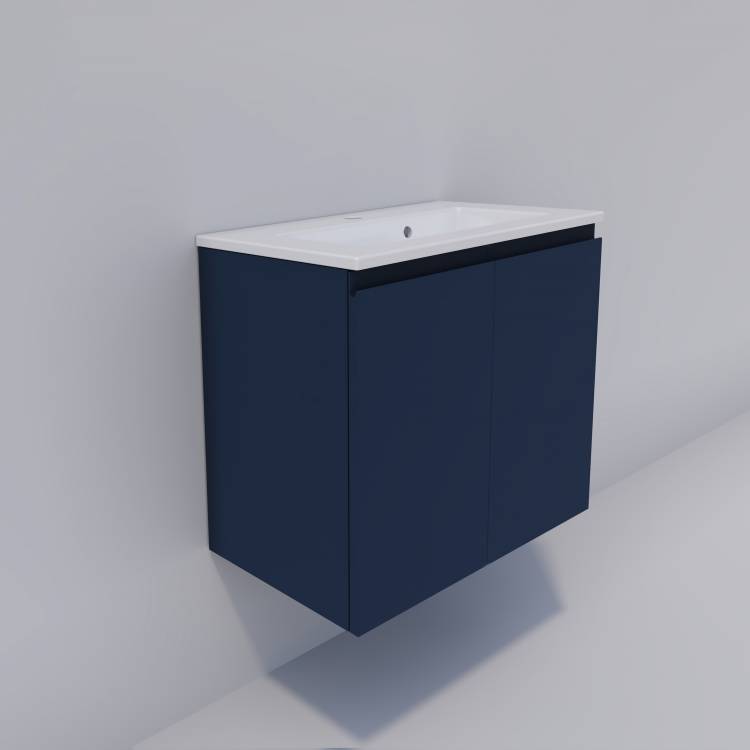 Тумба с раковиной La Fenice Vita Blu Grigio 60 синий матовый