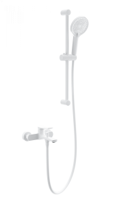 Смеситель для ванны Wonzon & Woghand WW-C2036-MW с душевым гарнитуром, белый матовый