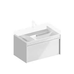 Тумба под раковину Kerama Marazzi Modula MOD.80.1+1\WHT белая глянцевая, 80 см
