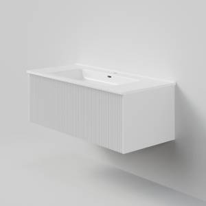 Тумба с раковиной La Fenice Terra Bianco NFNC-01-TER-B-100-3-100 белая матовая, 100 см