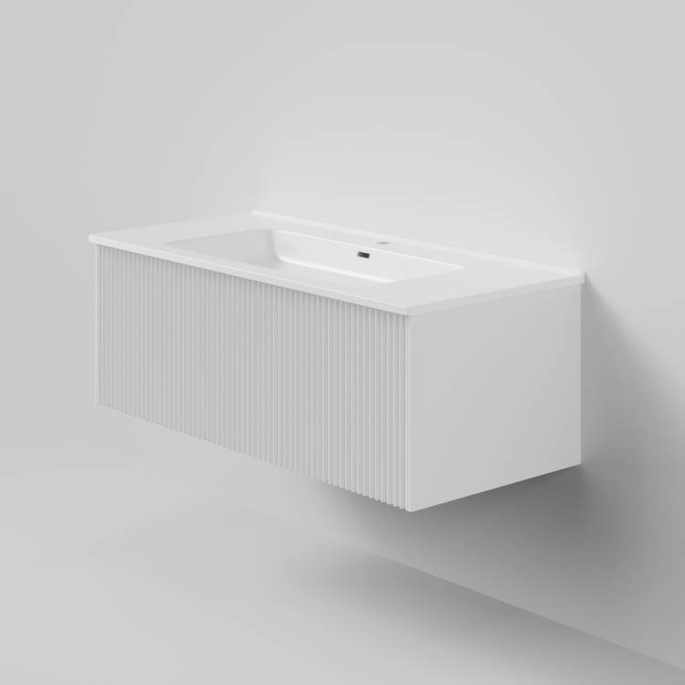 Тумба с раковиной La Fenice Terra Bianco NFNC-01-TER-B-100-3-100 белая матовая, 100 см