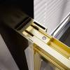 Душевая дверь в нишу Veconi Premium Trento PTD30-G-150-01-C4 профиль брашированное золото, стекло прозрачное, 150x200 фото 5