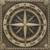 Вставка Moneli Декоративные вставки MNL000008 Windrose Satined brass сатинированная 5x5