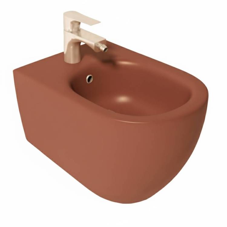 Биде подвесное Isvea Infinity 10NF41001-2U терракотовое матовое