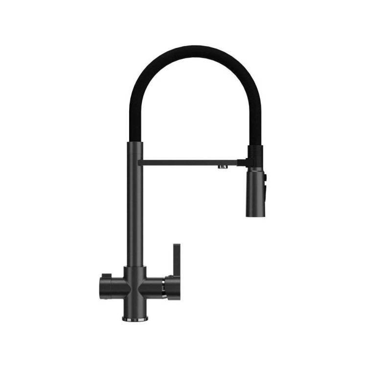 Смеситель для кухни Ulgran U-026 черный матовый