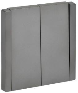 Выключатель 2-клавишный перекрестный IEK Forte&Piano FP-V23-0-10-1-K46 сталь