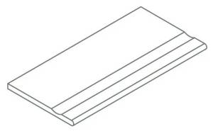 Бордюр Italon Авангард X2 620090001154 Блэк с выемкой закруглённый 30x120