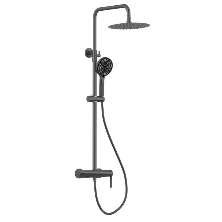 Душевая стойка Gid Aira L020GMND3 вороненая сталь