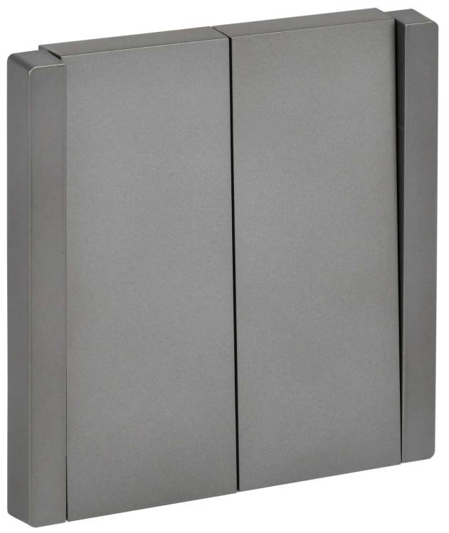 Выключатель 2-клавишный перекрестный IEK Forte&Piano FP-V23-0-10-1-K46 сталь