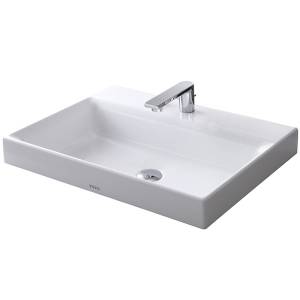 Раковина TOTO MH L1616C 600x460x167 с 1 отверстием под смеситель, с переливом, белый
