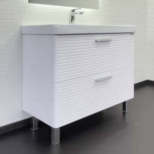 Тумба с раковиной Comforty Танжер-90Н 00-00019535 белый матовый, напольная