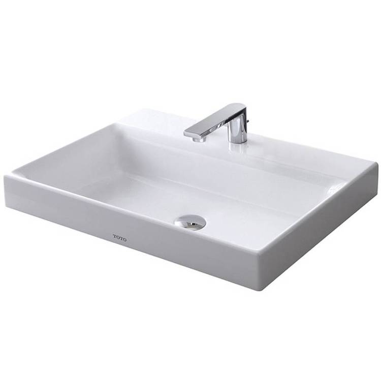 Раковина TOTO MH L1616C 600x460x167 с 1 отверстием под смеситель, с переливом, белый