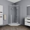 Душевой уголок Cerutti Spa C2AW стекло прозрачное, алюминиевый профиль фото 9