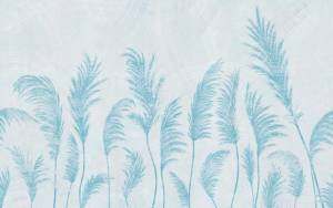 3D Фотообои Artegrafico «Художственные колосья в синих тонах» NJ-028 канвас