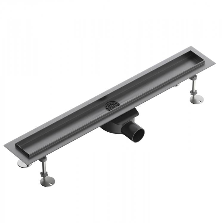 Душевой трап Wonzon & Woghand WW-651700T-BGM 70 см, темный графит