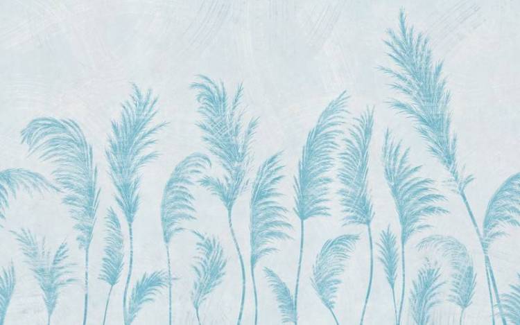 3D Фотообои Artegrafico «Художственные колосья в синих тонах» NJ-028 канвас